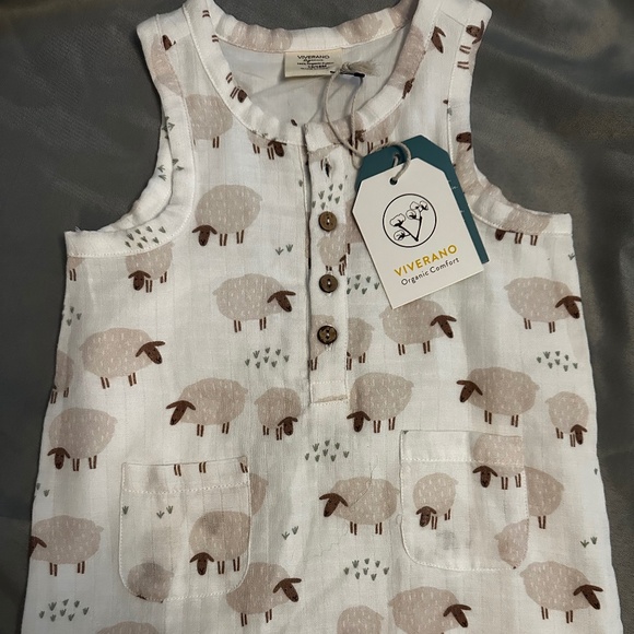 Viverano 100% Cotton Sleeveless Romper - Picture 1 of 2